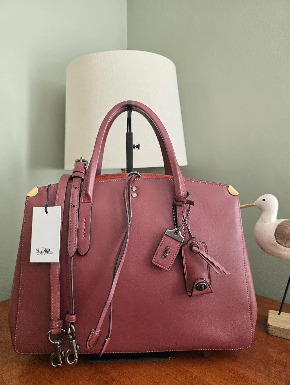 Coach 22821 Cooper Carryall Bordeaux Glovetanned Leather Satchel Bag 1941 NWT
